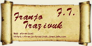 Franjo Traživuk vizit kartica
